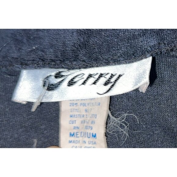 Vintage Gerry 70's Terrycloth Bath Robe Sz Medium Womens Black Short Sleeve Bath - Picture 3 of 12